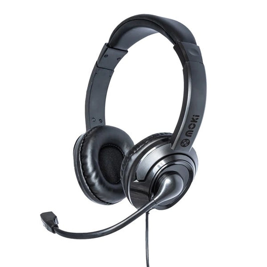 HEADPHONE MOKI USB WITH BOOM MICROPHONE BLACK   G83081