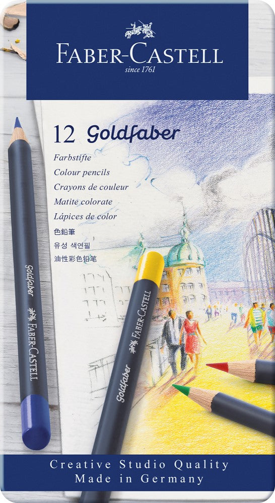 PENCIL COLOURED FABER-CASTELL GOLDFABER TIN 12   G83208