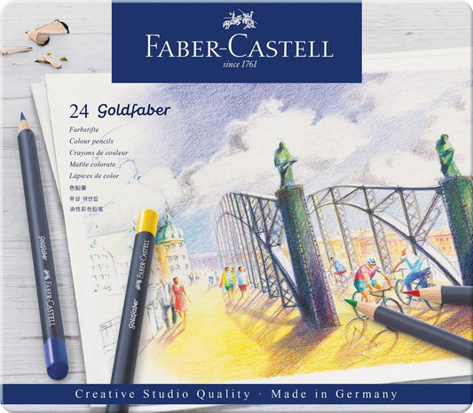 PENCIL COLOURED FABER-CASTELL GOLDFABER TIN 24   G83209