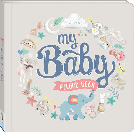 BOOK HINKLER 240X240 11.5MM MY BABY RECORD GREY 48PG   G83497