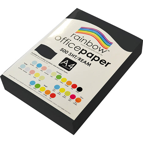 COPY PAPER RAINBOW A4 80GSM BLACK PK500   G83797