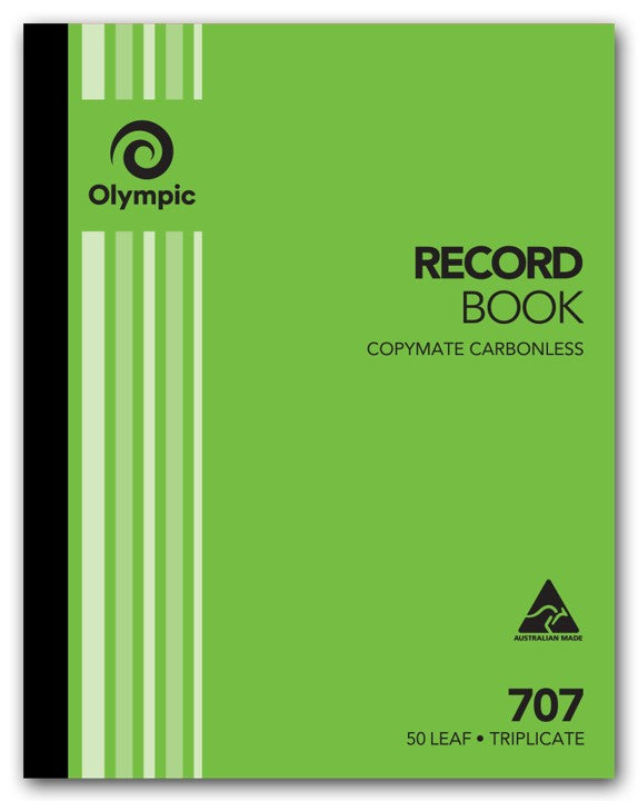 RECORD BOOK OLYMPIC 707 TRIP C/LES 10X8 (07361)   G83829