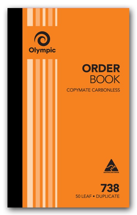 ORDER BOOK OLYMPIC FSC 738 DUP C/LESS 8X5 (07438)   G83830