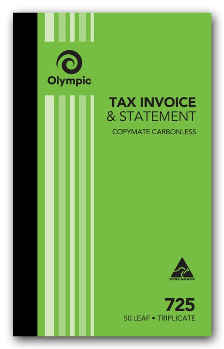 INV/STAT BOOK OLYMPIC FSC 725 TRIP C/LESS 8X5 50LF (07751)   G83836