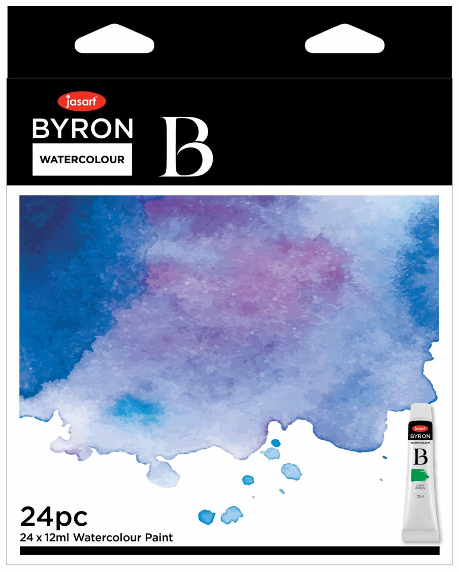 WATER COLOUR PAINT JASART BYRON 12ML SET 24   G84057