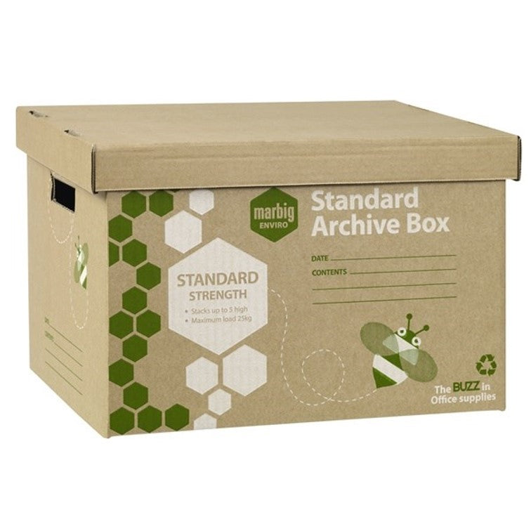 ARCHIVE BOX MARBIG ENVIRO STANDARD SIZE PK10   G84076