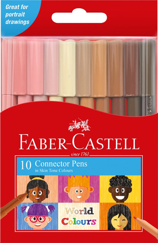 MARKER FABER-CASTELL CONNECTOR PENS WORLD COLOURS ASST PK10   G84111