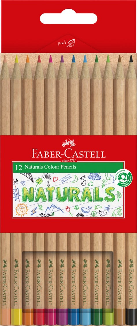 PENCIL COLOURED FABER-CASTELL NATURALS PK12   G84132