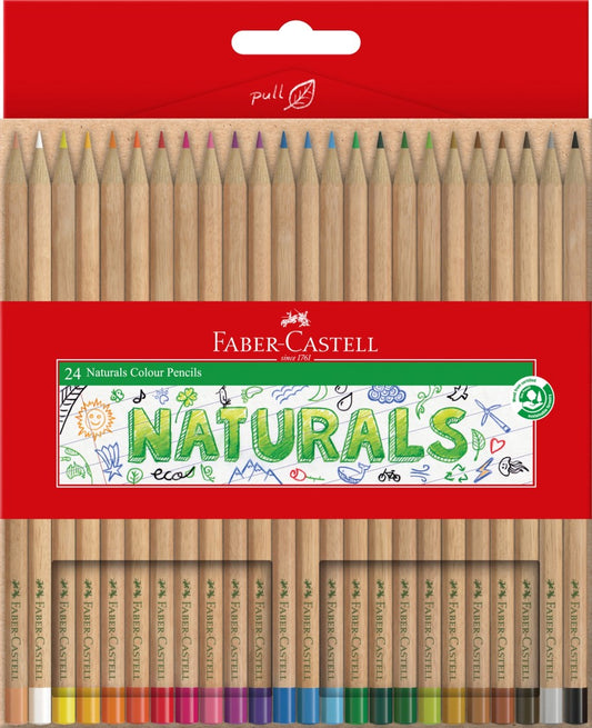 PENCIL COLOURED FABER-CASTELL NATURALS PK24   G84136