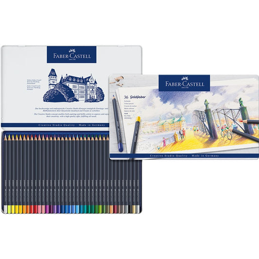 PENCILS COLOURED FABER-CASTELL GOLDFABER TIN36   G84139