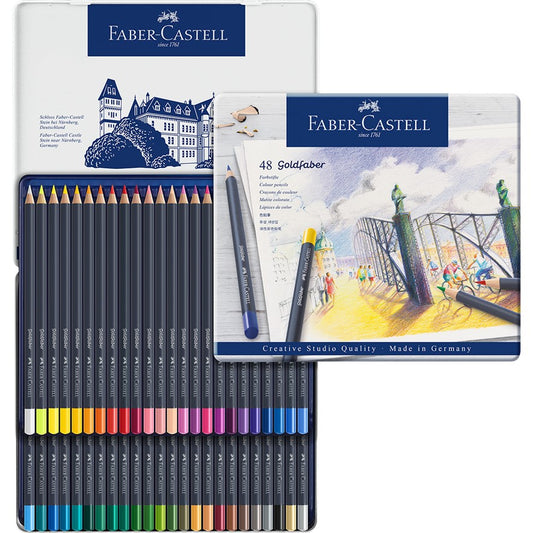 PENCILS COLOURED FABER-CASTELL GOLDFABER TIN48   G84169