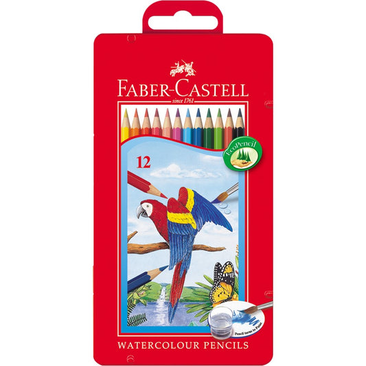 PENCILS COLOURED FABER-CASTELL WATERCOLOUR TIN12   G84175