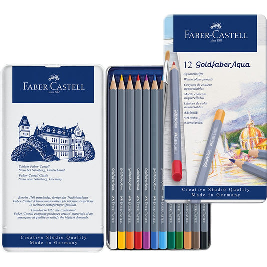 PENCIL COLOURED FABER-CASTELL WATERCOLOUR GOLDFABER TIN12   G84176