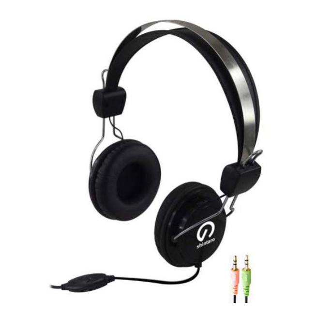 HEADSET SHINTARO WITH INLINE MICROPHONE DUAL JACK   G84508