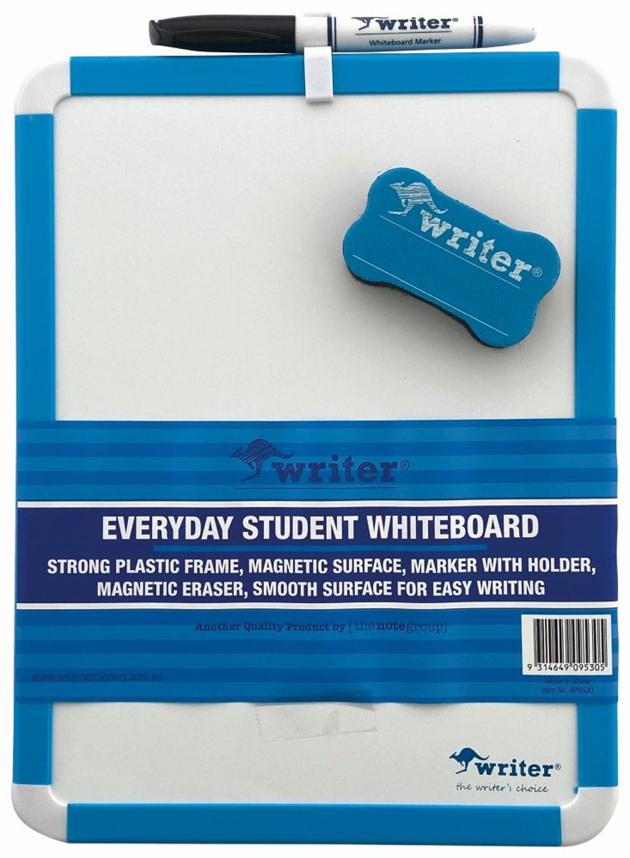 WHITEBOARD STUDENT WRITER 360X280MM 2X SIDED 1 MAGNETIC W/MARKER & ERASER   G84533