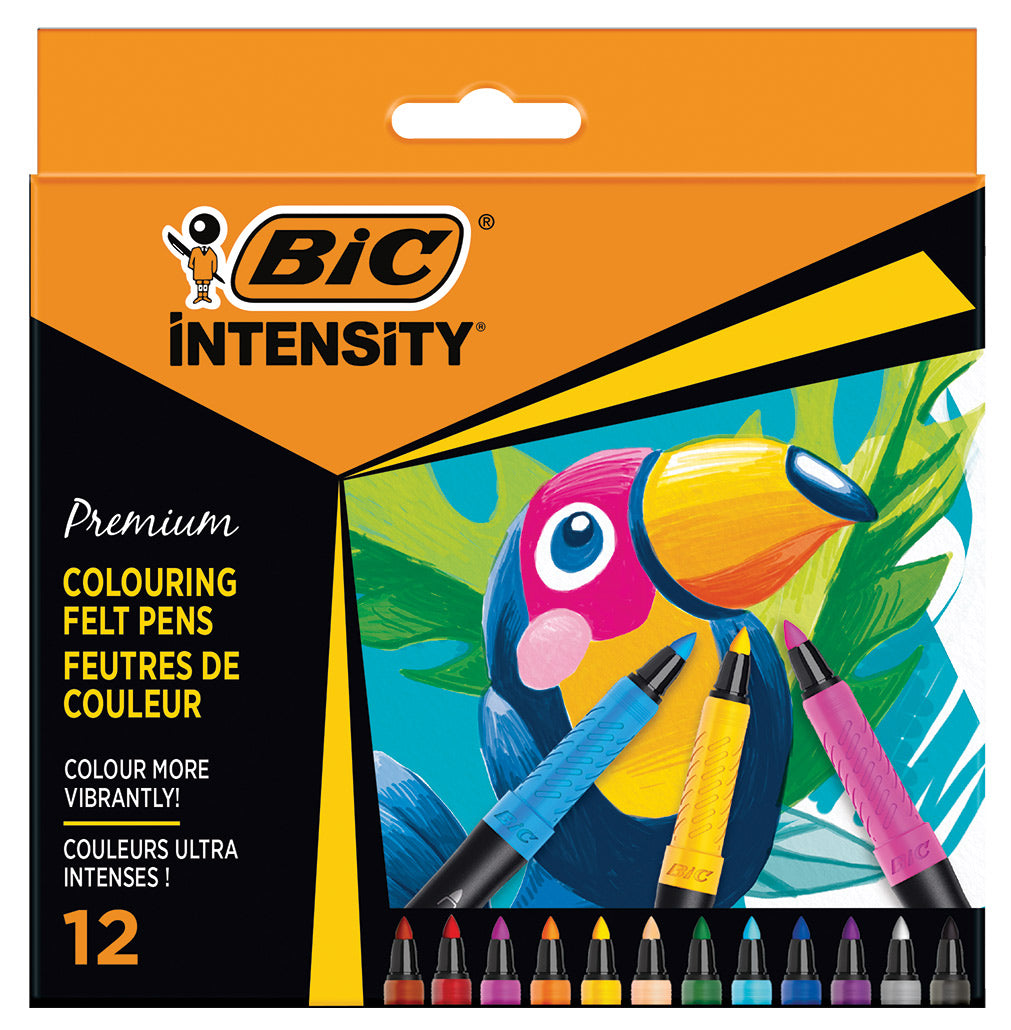 FELT PEN BIC 0.7MM ASSORTED PK 12   G84855