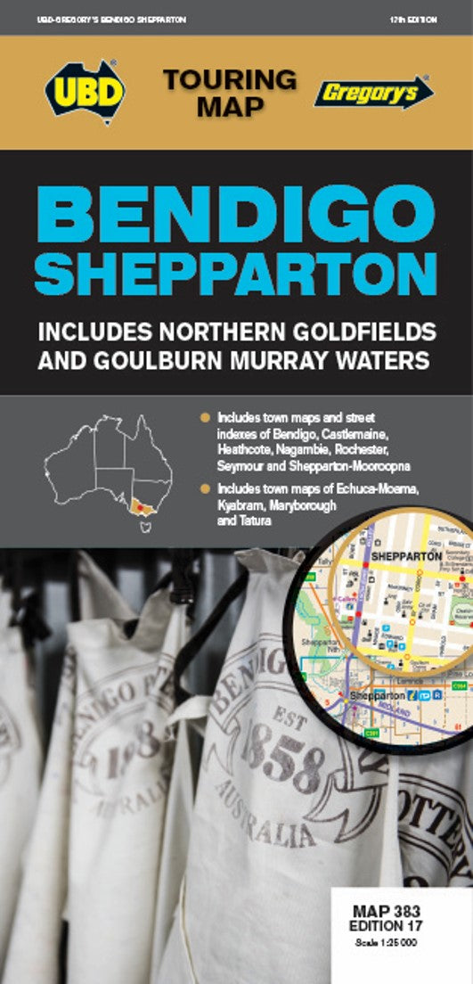 MAP UBD/GRE BENDIGO SHEPPARTON MAP 383 17TH ED   G84933