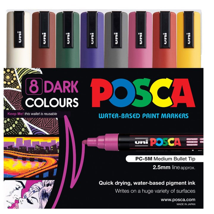 MARKER UNI PC5M DARK COLOURS WLT8   G85146