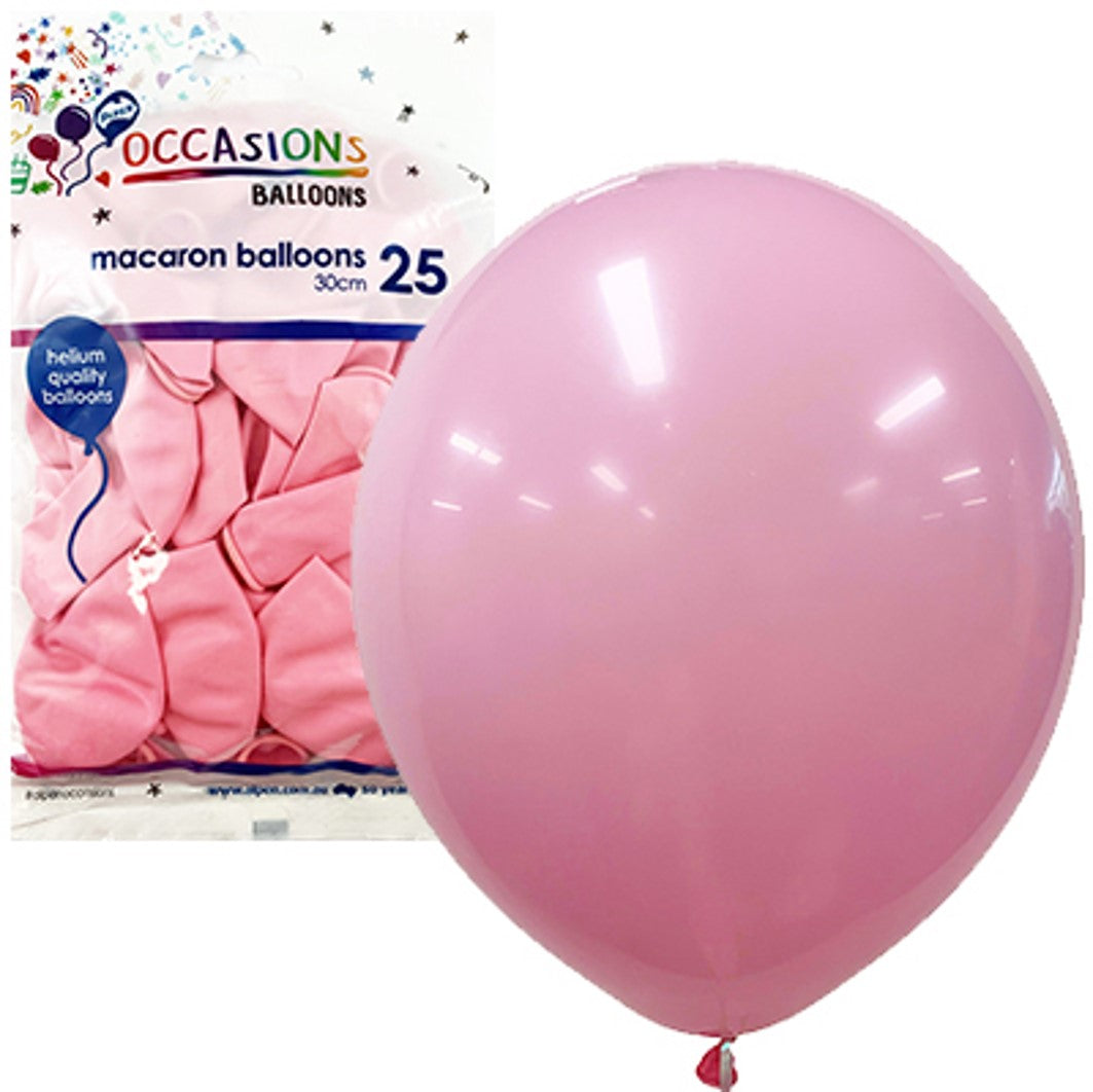 BALLOONS ALPEN 30CM MACARON PASTEL LIGHT PINK PK25   G85162