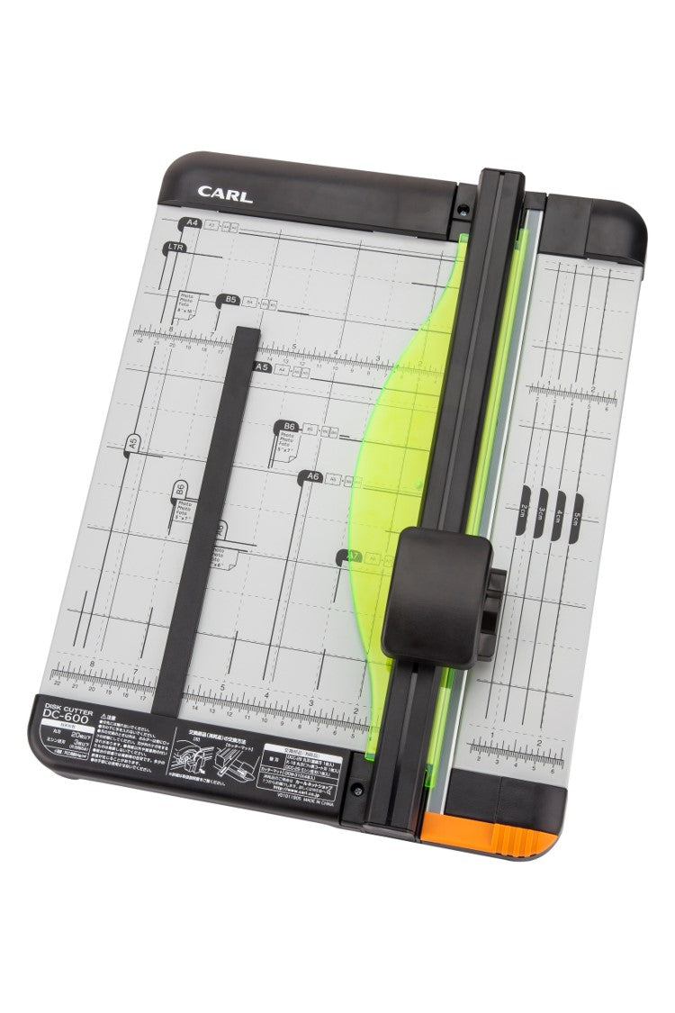 PAPER TRIMMER CARL A4 DC-600 20 SHEET BLACK/SILVER/NEON YELLOW   G85297