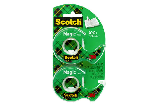 HOME AND OFFICE TAPE SCOTCH 19MM X 16M MAGIC DM2 HANGSELL DISPENSER CLEAR   G85338