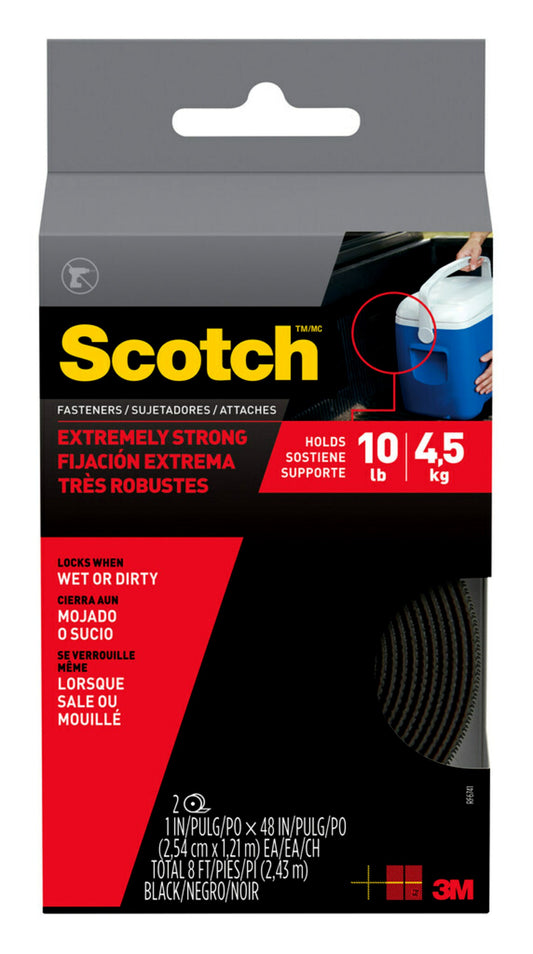 FASTENER SCOTCH 25.4MM X 1.2M EXTREME BLACK ROLL   G85501