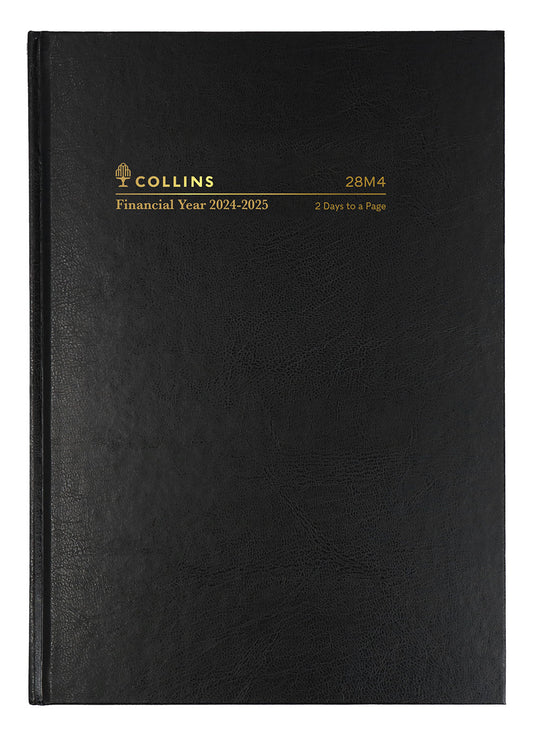 DIARY COLLINS FINANCIAL YEAR 24-25 A5 28M4 P99 2DTP BLACK   G85516