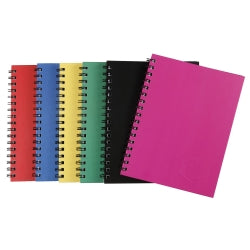 NOTEBOOK SPIRAX 511 A5 HARD COVER TWIN WIRO ASSORTED   G85566