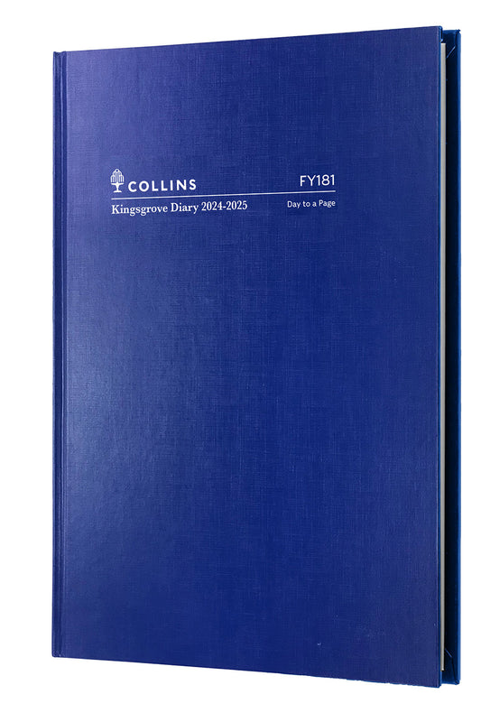 DIARY KINGSGROVE FINANCIAL YEAR 24-25 A5 181 P59 DTP BLUE   G85592