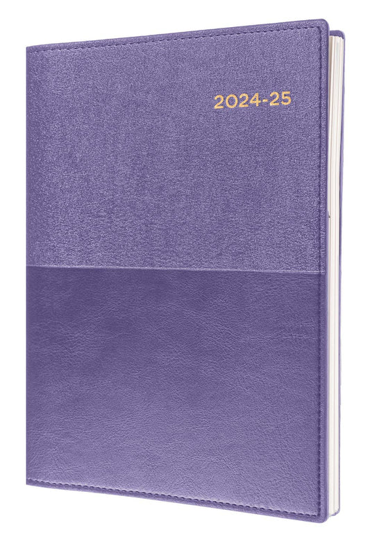 DIARY VANESSA FINANCIAL YEAR 24-25 A5 185 V55 DTP PURPLE   G85598