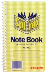 NOTEBOOK SPIRAX 561 147X87MM SIDE OPENING 96PG PK20   G85610