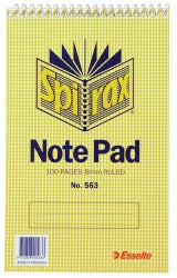 NOTEBOOK SPIRAX 563 S/HAND T/O 100PG PK20   G85630