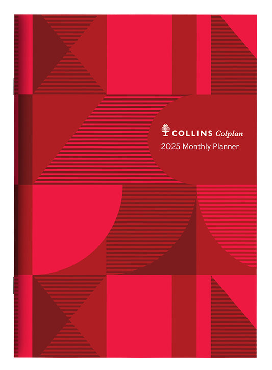 PLANNER DIARY 2025 COLLINS A4 51.C15 GEO RED   G85645.25