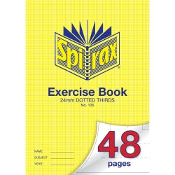 EXERCISE BOOK SPIRAX A4 105 24MM DOTTED THIRDS 48PG   G85773