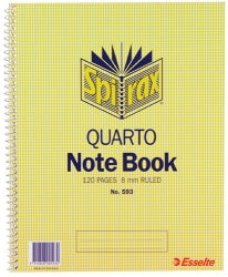 NOTEBOOK SPIRAX 593 QUARTO 10X8 S/O   G85930