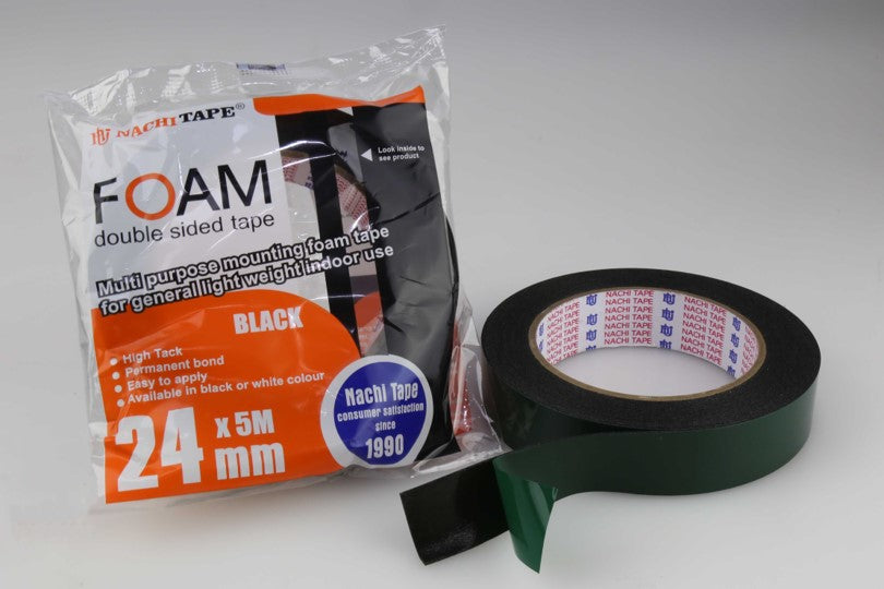 DOUBLE SIDED TAPE NACHI 24MM X 5M 2010R BLACK   G85939