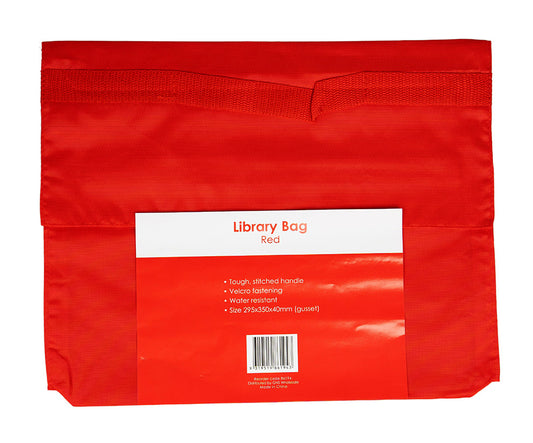 LIBRARY BAG GNS BASIC 295X350MM RED   G86194