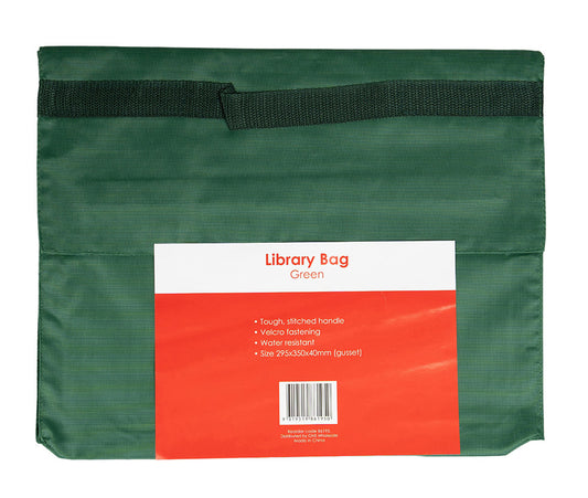 LIBRARY BAG GNS BASIC 295X350MM GREEN   G86195