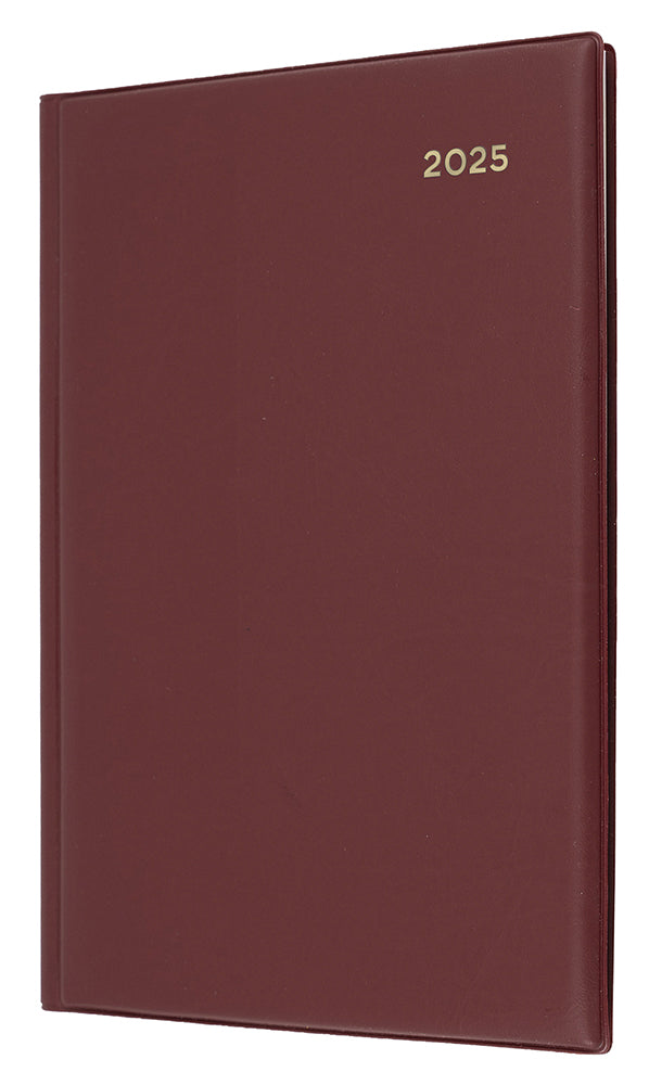 DIARY 2025 COLLINS BELMONT A5 387.V78 PVC WTV BURGUNDY   G86282.25