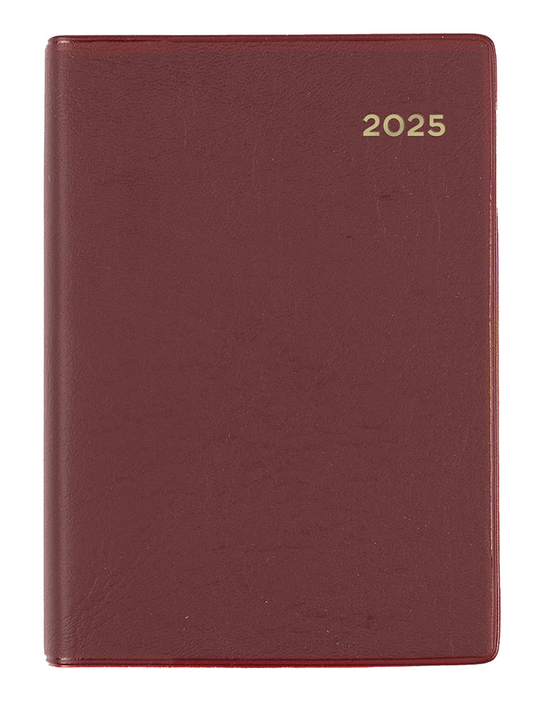 DIARY 2025 COLLINS BELMONT A7 105X74MM 137.V78 PVC POCKET 1DTP C RED   G86296.25