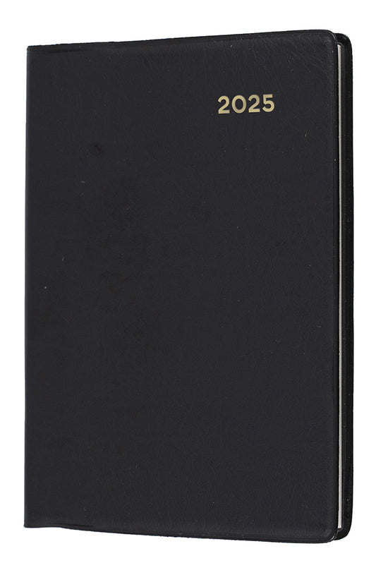 DIARY 2025 COLLINS BELMONT A7 105X74MM 337.V99 PVC POCKET WTV BLACK   G86301.25