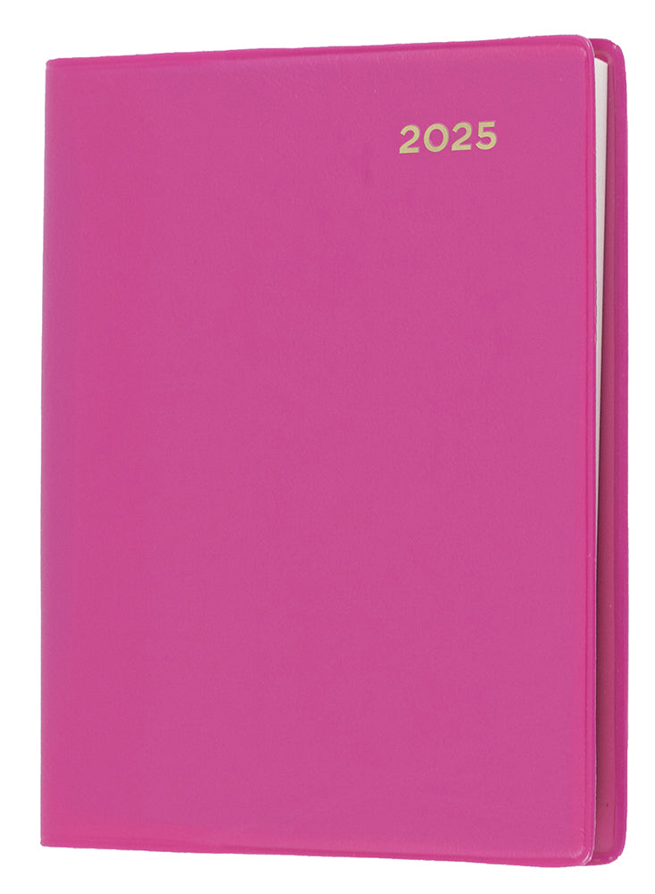 DIARY 2025 COLLINS BELMONT A7 105X74MM 337P.V50 PVC PKT W PENCIL WTV PINK   G86315.25