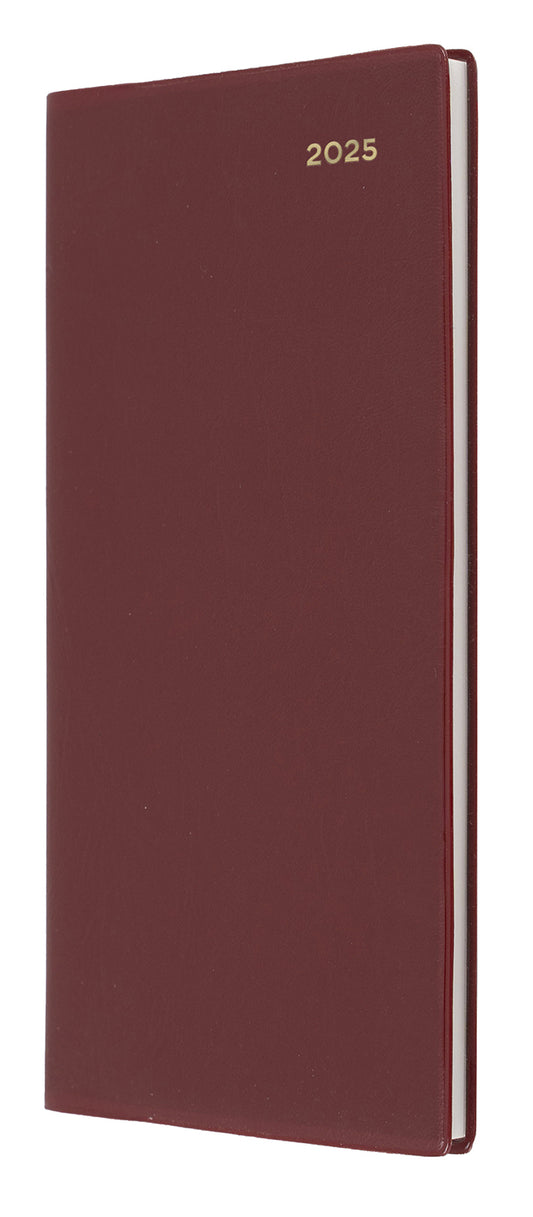 DIARY 2025 COLLINS BELMONT B6/7 176X88MM 377L.V78 PVC SLIM WTV LSCAPE C RED   G86322.25