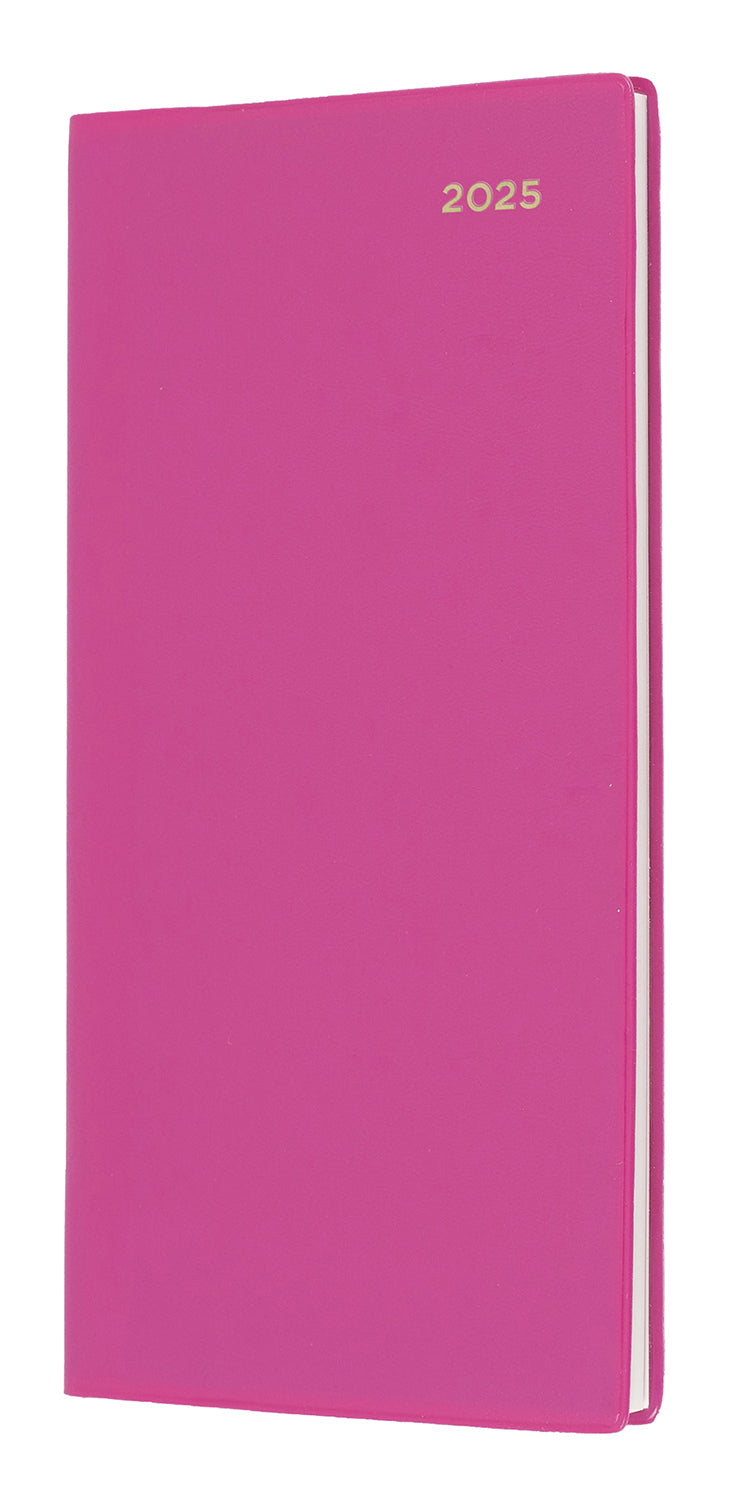 DIARY 2025 COLLINS BELMONT B6/7 176X88MM 377P.V50 PVC SLIM WTV PORT PINK   G86329.25