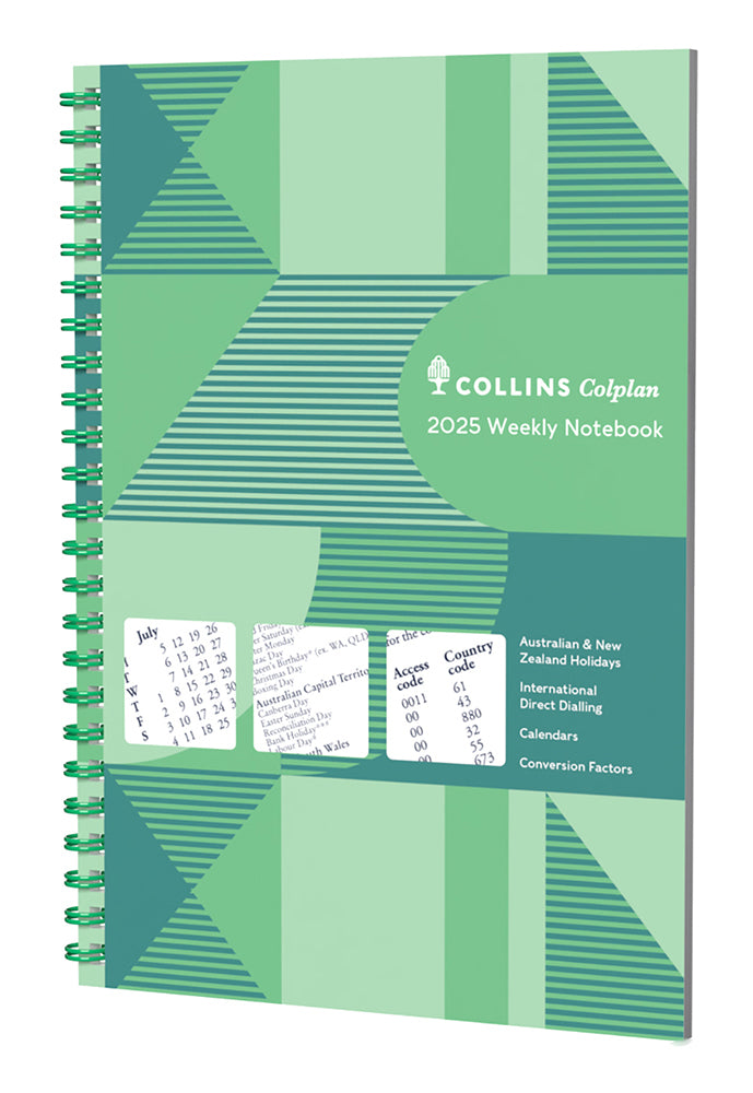 DIARY 2025 COLLINS COLPLAN A5 61.P52 WITH NOTES WTV GREEN   G86336.25