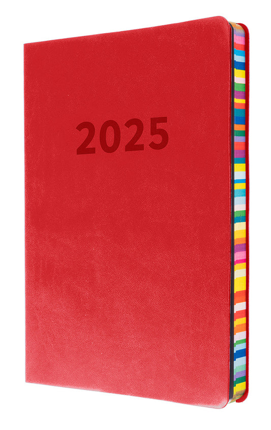 DIARY 2025 COLLINS EDGE RAINBOW A5 ED153.U15-25 WTV RED   G86350.25