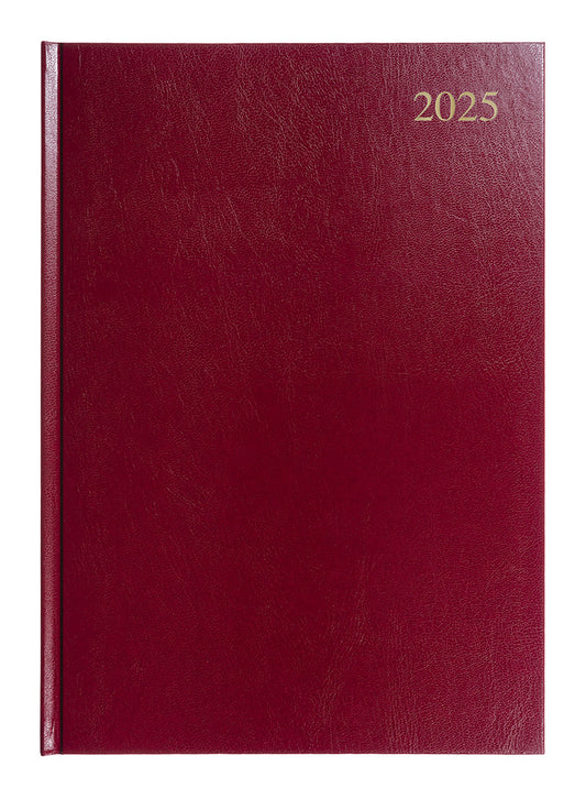 DIARY 2025 COLLINS ESSENTIAL A4 ESSA41.78 1DTP MAROON   G86390.25