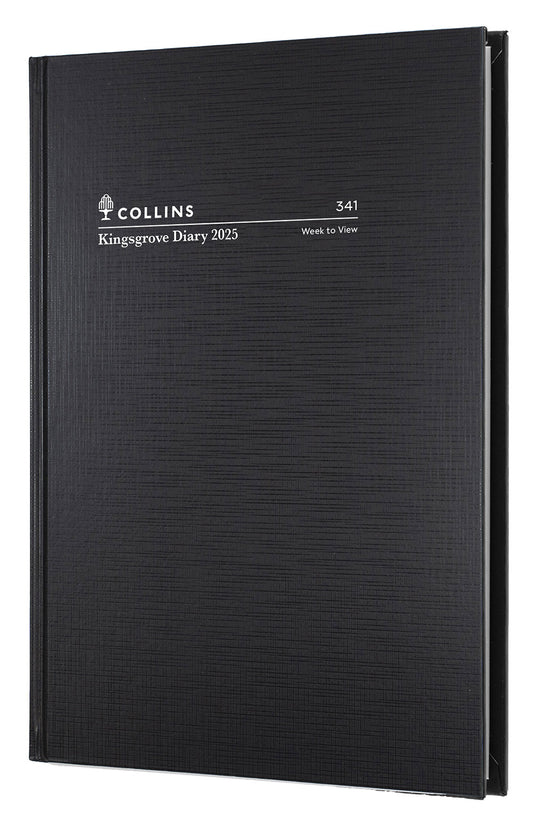 DIARY 2025 COLLINS KINGSGROVE A4 341.P99 WTV BLACK   G86430.25