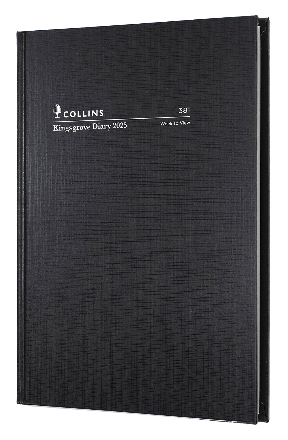 DIARY 2025 COLLINS KINGSGROVE A5 381.P99 WTV BLACK   G86435.25