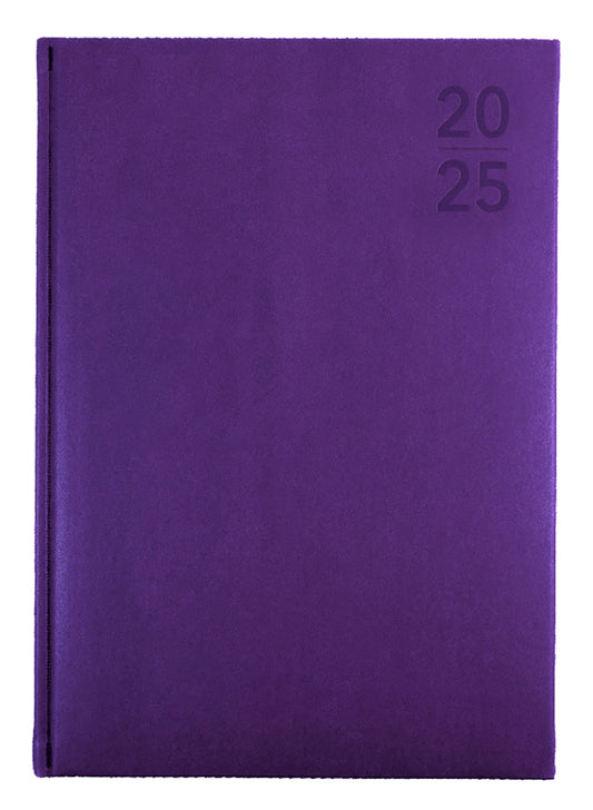 DIARY 2025 DEBDEN SILHOUETTE A4 S4100.P55 1DTP PURPLE   G86473.25